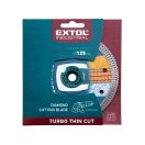 Extol 8703042 Gyémántvágó ipari korong TURBO, extra vékony vágás: 1,5mm vastagság: 125×22,2mm