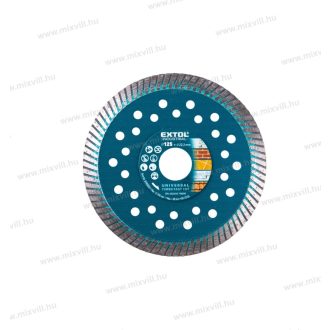   Extol 8703052 gyémántvágó, ipari korong,TURBO,gyors vágás: 125×22,2mm, száraz és vizes vágásra