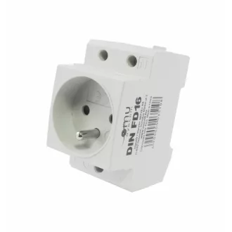   OMU system FD16 francia szabványú DIN sínes dugalj 16A 2+F biztonsági zsaluval