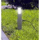 V-TAC SKU-8822 kültéri kerti lámpatest álló szögletes IP44 E27 2x2+F dugaljal