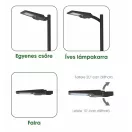 OMU Lighting SOL-LSK-40W-B napelemes szolar LED közvilágítási lámpa 40W 6000lm 4000K fekete