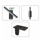 OMU Lighting SOL-LFL-15W-B állítható napelemes, szolar LED fali lámpa FLAT 15W 2000lm 4000K fekete