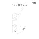 MODUL audio aljzat fekete 2 hangszóró kábel KM23B