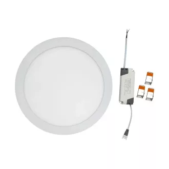   V-TAC SKU-4872 beépíthető Led panel kerek 24W IP20 3000K 2400lm 300mm tápegységgel
