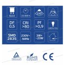 OMU Lighting LB LED izzó GU10 spot 3W 250lm 6500K hideg fehér 2 év garancia LBGU103.02506500