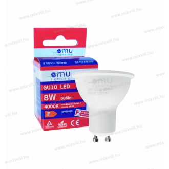   OMU Lighting LB LED izzó GU10 spot 8W 806lm 4000K természetes fehér 2 év garancia LBGU108.08064000