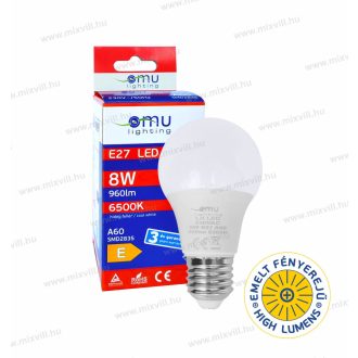   OMU Lighting LB LED izzó E27 A60 8W 960lm 6500K hideg fehér emelt fényerejű 3 évgarancia
