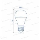 OMU Lighting LED izzó E27 A60 12W 1440lm 6500K hideg fehér emelt fényerejű garancia 3 év