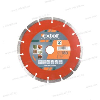   Extol 108714 Gyémántvágó szegmenses: 180×22,2mm max.8.500 f/min