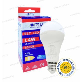   OMU Lighting LED izzó E27 A65 14W 1680lm 6500K hideg fehér garancia 3 év