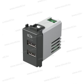 MODUL 1M 2xUSB töltő aljzat 5V 2,4A antracit EM67AT 38488
