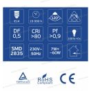 OMU Lighting LED izzó E14 G45 7W 600lm 4000K természetes fehér garancia 2 év LBE14G457.06004000